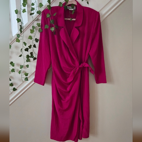 Vintage Dresses & Skirts - 🐙VTG 80s Magenta Kulots/Dress